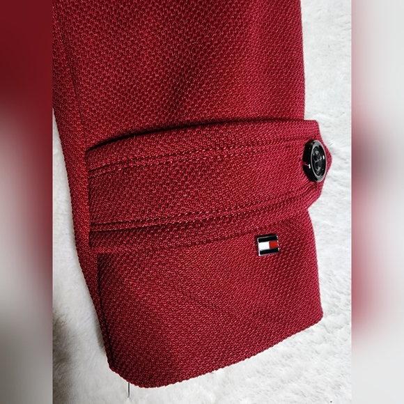 Tommy Hilfiger Coat Size XS Xsmall Red Jacket Cover-Up Blazer Suit TH Wear - Picture 5 of 6